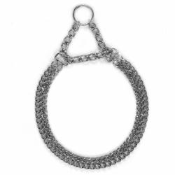  Dupla láncos krómozott nyakörv (60 cm-es krómozott nyakörv) (K83366)