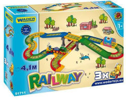 Wader Kid Cars 3D vasúti pályaszett