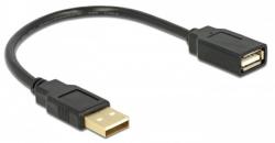 Delock USB 2.0 A-A Cable M/F 15cm 82457