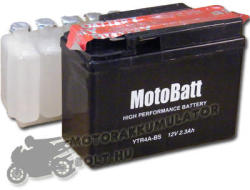 MotoBatt 12V 2.3Ah left+ YTR4A-BS
