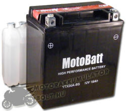 MotoBatt 12V 18Ah left+ YTX20A-BS