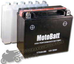 MotoBatt 12V 18Ah left+ YTX20-BS