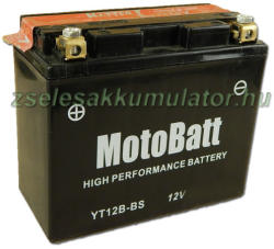 MotoBatt 12V 11Ah left+ YT12B-4
