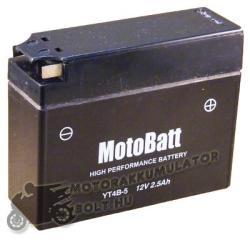 MotoBatt 12V 2.3Ah left+ YT4B-BS