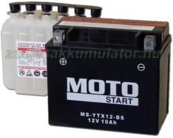 MotoStart GEL 12V 10Ah left+ YTX12-BS