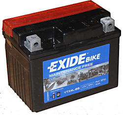 Exide Bike 12V 4Ah right+ ETX4L-BS