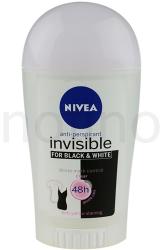 Nivea Invisible For Black & White Clear 48h deo stick 40 ml