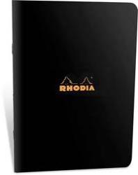 Clairefontaine Rhodia Classic fekete füzet, 48lap, kockás 14, 8x21cm (119183)