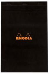  Clairefontaine Rhodia fekete jegyzetblokk, 80lap, kockás 21x31, 8cm (192009)