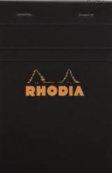 Clairefontaine Rhodia fekete jegyzetblokk, 80lap, vonalas 11x17cm (146009)