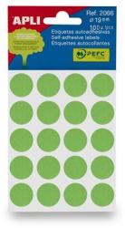 APLI Etikett, 19 mm kör, kézzel írható, színes, APLI, zöld 100 etikett/csomag (LCA2066) - tutitinta