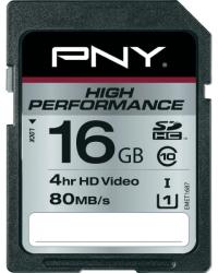 PNY SDHC High Performance 16GB SD16G10HIGPER80-EF
