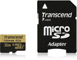 Transcend microSDHC 32GB C10/USH-I/U3 633x TS32GUSDU3