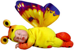 Anne Geddes Papusa Fluturas - Galben-mov (579115)