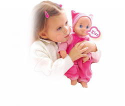 Smoby Baby MiniKiss Papusa Bebe in pijama roz 27 cm (196600)