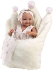 Llorens Bebelus fetita cu rochita si patura roz 38 cm (73814) Papusa
