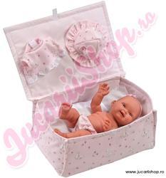 Llorens Bebelus fetita nou nascuta cu accesorii roz 26 cm (26504)