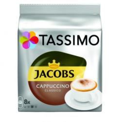 TASSIMO Capsule cafea, Jacobs Tassimo Cappuccino, 8 bauturi x 190 ml, 8 capsule specialitate cafea + 8 capsule lapte