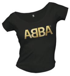 ABBA Logo Gold Skinny (tricou fete)