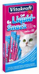 Vitakraft Cat Liquid Snack lazaccal és Omega-3-mal 6 db