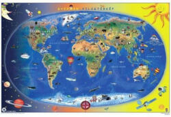 Stiefel Világtérkép falitérkép világ országai könyöklő Stiefel 65x45 cm