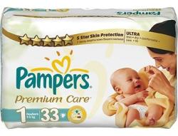 Pampers Premium Care 1 New Baby 2-5 kg 33 buc