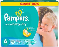 Pampers Active Baby 6 Extra Large peste 15 kg Economy Box - 76 buc