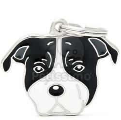  My family medalion - American Staffordshire Terrier 1 buc - negru-alb