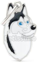  My family medalion - Husky Siberian 1 buc - alb-negru