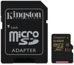 Kingston microSDXC 64GB Class 10 UHS-I SDCA10/64GB