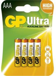 GP Batteries GP B1911 Ultra alkáli AAA (LR03) mikro ceruza elem 4db/bliszter (B1911) - bestbyte