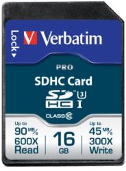 Verbatim Pro SDHC 16GB Class 10 U3 47020