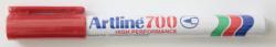 Artline Permanent marker ARTLINE 700, corp metalic, varf rotund 0.7mm - rosu (EK-700-RE)
