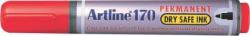Artline Permanent marker ARTLINE 170 - Dry safe ink, corp plastic, varf rotund 2.0mm - rosu (EK-170-RE)