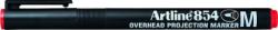 Artline OHP Permanent marker ARTLINE 854, varf mediu - 1.0mm - rosu (EK-854-RE) - viamond