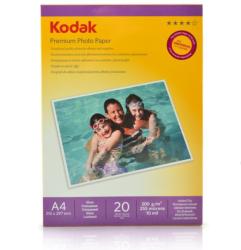 Kodak Hartie foto inkjet lucioasa KODAK, A4, 200g/mp, 20 coli/top