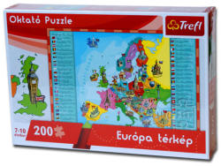 Trefl Oktató puzzle - Európa térkép 200 db-os (15506)