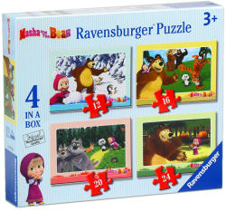 Ravensburger Mása és a medve 4 az 1-ben puzzle (07028)