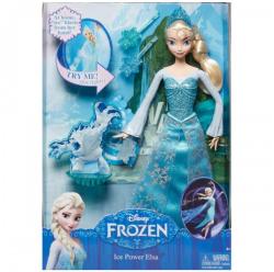 Mattel Disney Frozen Ice Power Elsa - Papusa Elsa cu statuie sclipitoare (CGH15)