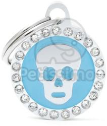 My family medalion - Glam în formă de cerc, craniu albastru