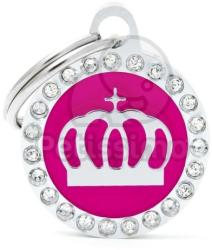  My family medalion - Glam în formă de cerc, coroană pink