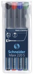 Schneider SET 4 MARKER PERMANENT OHP SCHNEIDER MAXX 220S, 0, 4 mm (2356) - viamond