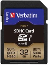 Verbatim Pro+ SDHC 32GB Class 10 U3 49196