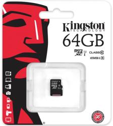 Kingston microSDXC 64GB C10/UHS-I SDC10G2/64GBSP