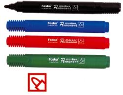 Foska Permanent marker, varf rotund, corp plastic, FOSKA - verde (FK-MK7001-GREEN)