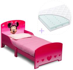 Delta Children Disney Minnie Mouse - Set pat cu cadru din lemn si saltea 140x70 cm (BB86710MNDRM)