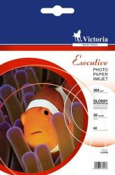 VICTORIA Fotópapír, tintasugaras, A6, 260 g, magasfényű, VICTORIA PAPER "Executive (LVIP02) - tutitinta
