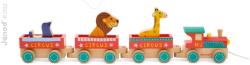 Janod Story Train cirkusz vonat vagonokkal és 3 állatkával 08537