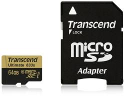 Transcend microSDXC 64GB Class 10 USH-I U3 633x TS64GUSDU3
