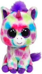 Ty Beanie Boos: Wishful - Baby unicorn colorat 24cm (TY36982)